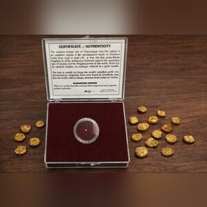 The World's Smallest Gold Coin. India Vijayanagara Empire